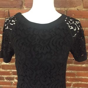 Banana Republic black lace tee